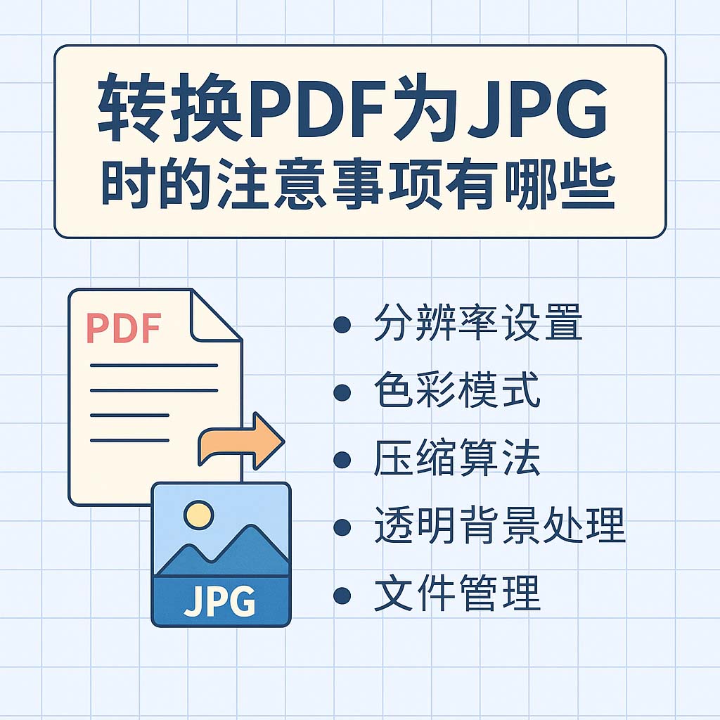 转换PDF为JPG图片时的注意事项有哪些