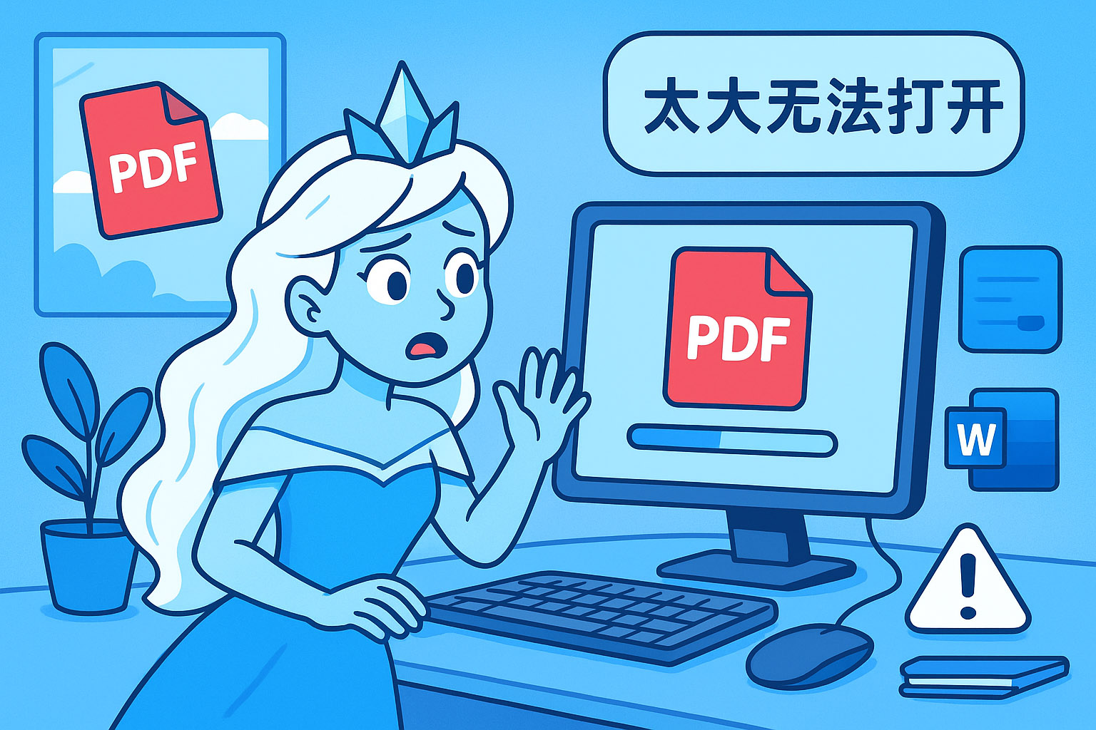 PDF转Word文件太大无法打开问题