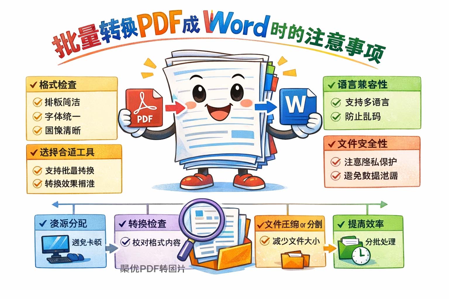 批量转换PDF成Word时的注意事项