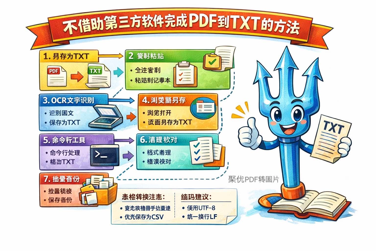 不借助第三方软件完成PDF到TXT的方法
