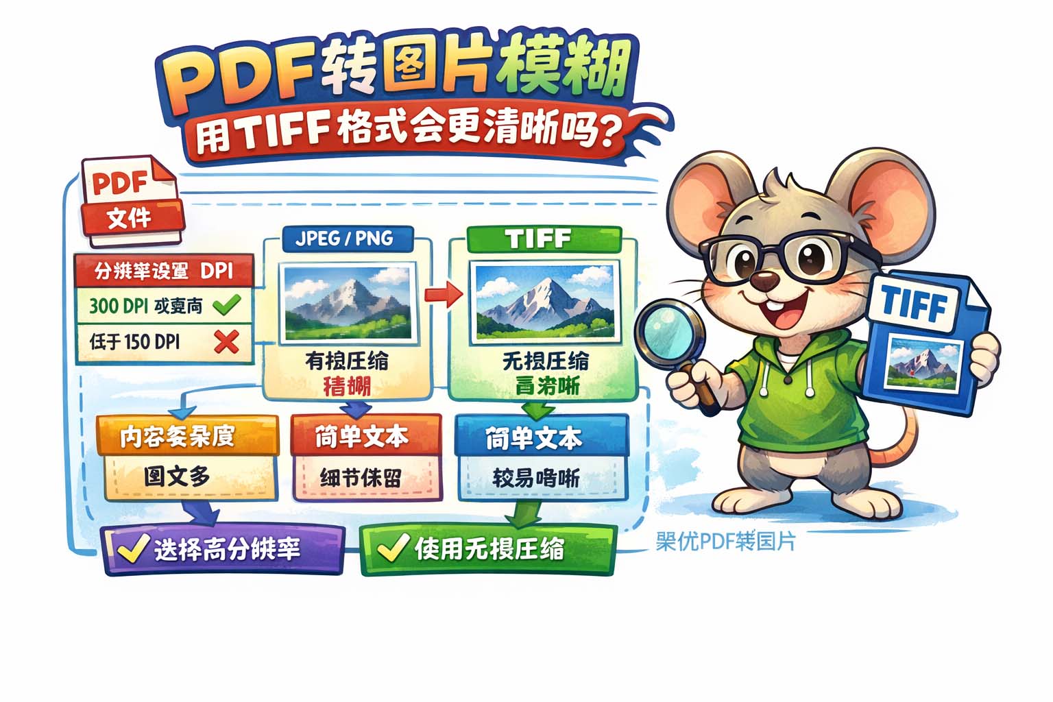PDF转图片模糊用tiff格式会更清晰吗?
