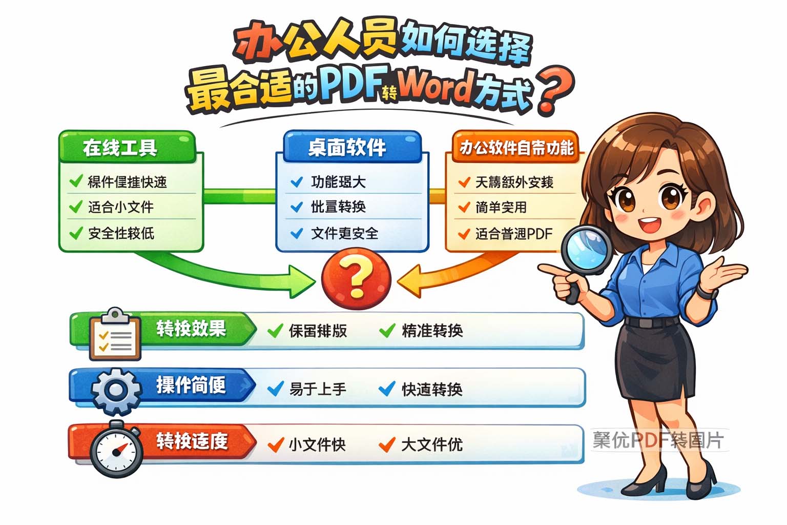 办公人员如何选择最合适的PDF转Word方式?