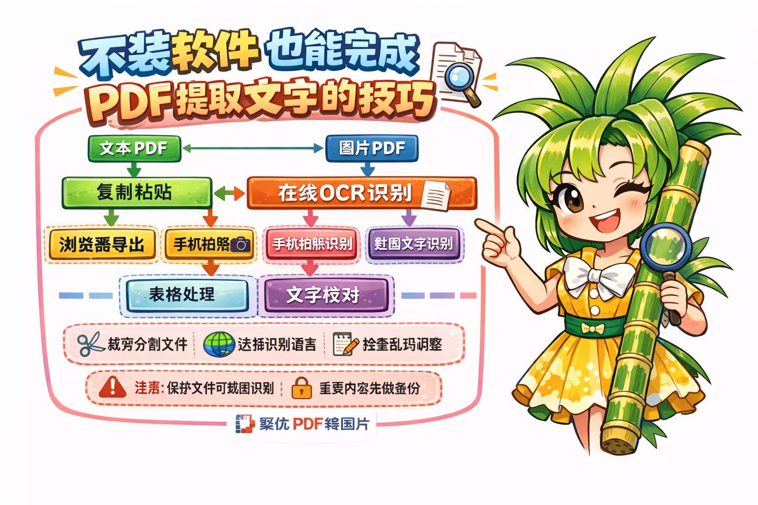 不装软件也能完成PDF提取文字的技巧