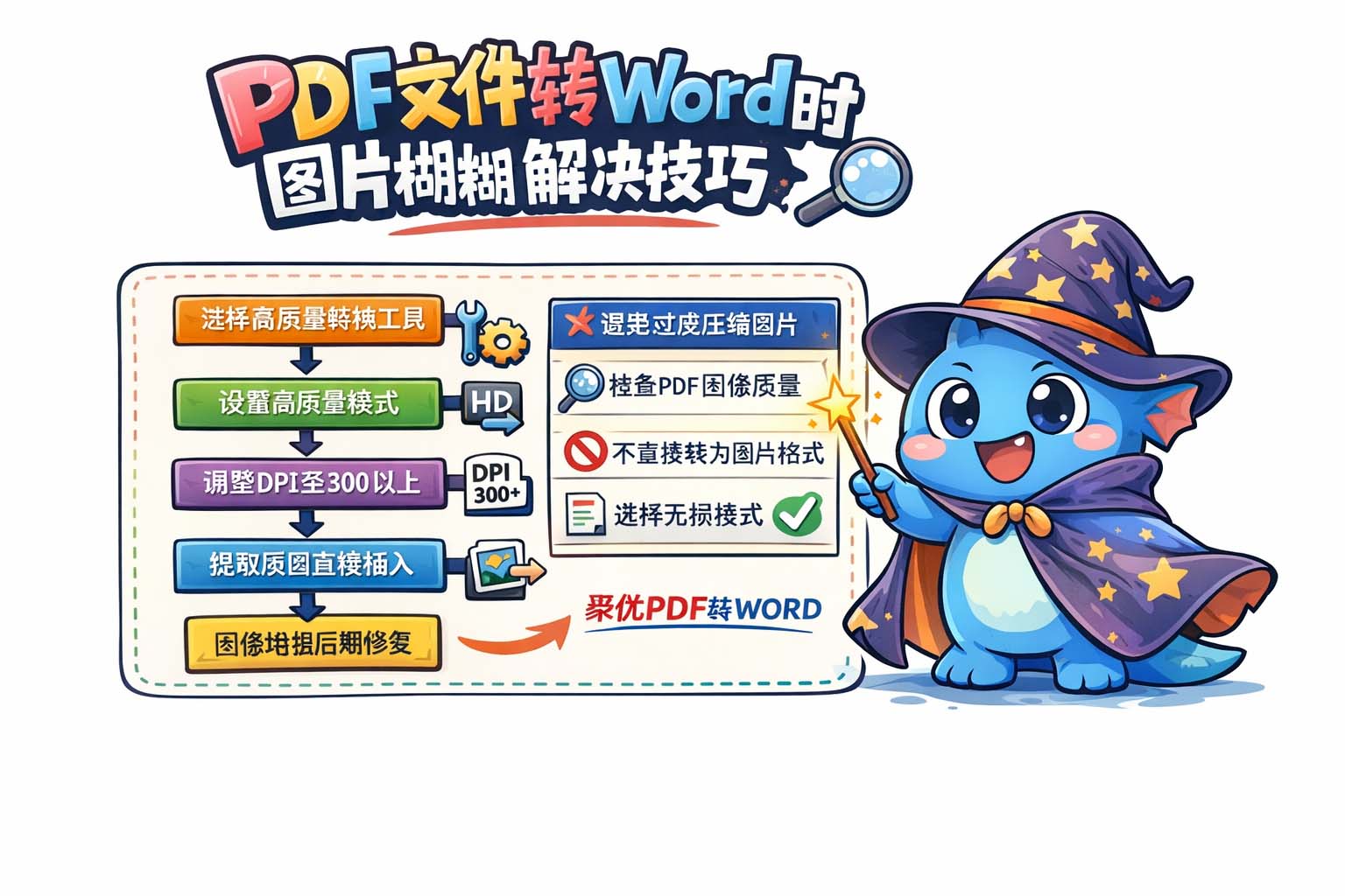 PDF文件转Word时图片模糊的解决技巧