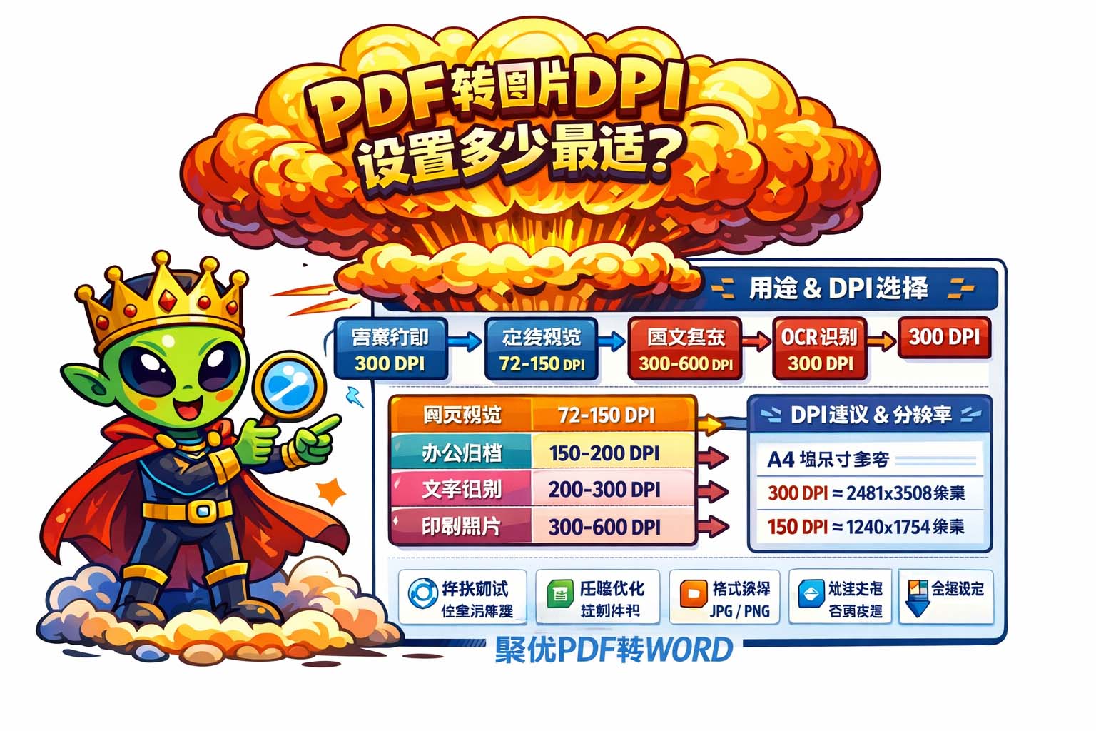 PDF转图片DPI设置多少最合适?