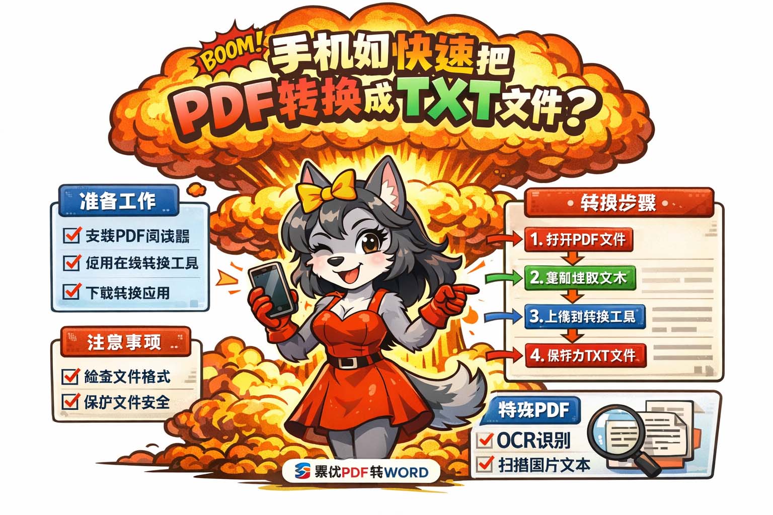 手机如何快速把PDF转换成TXT文件?