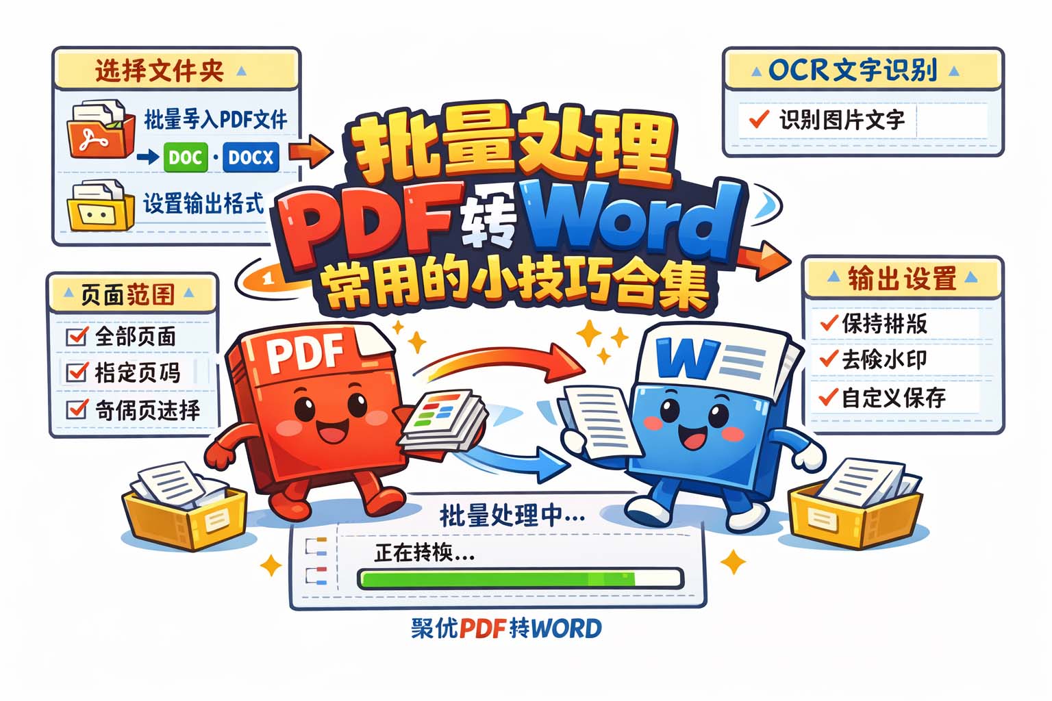 批量处理PDF转Word常用的小技巧合集