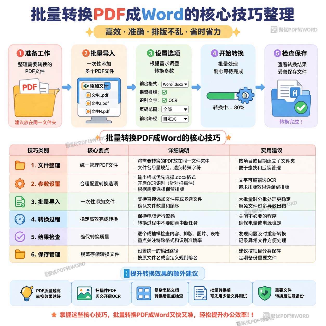 批量转换PDF成Word的核心技巧整理