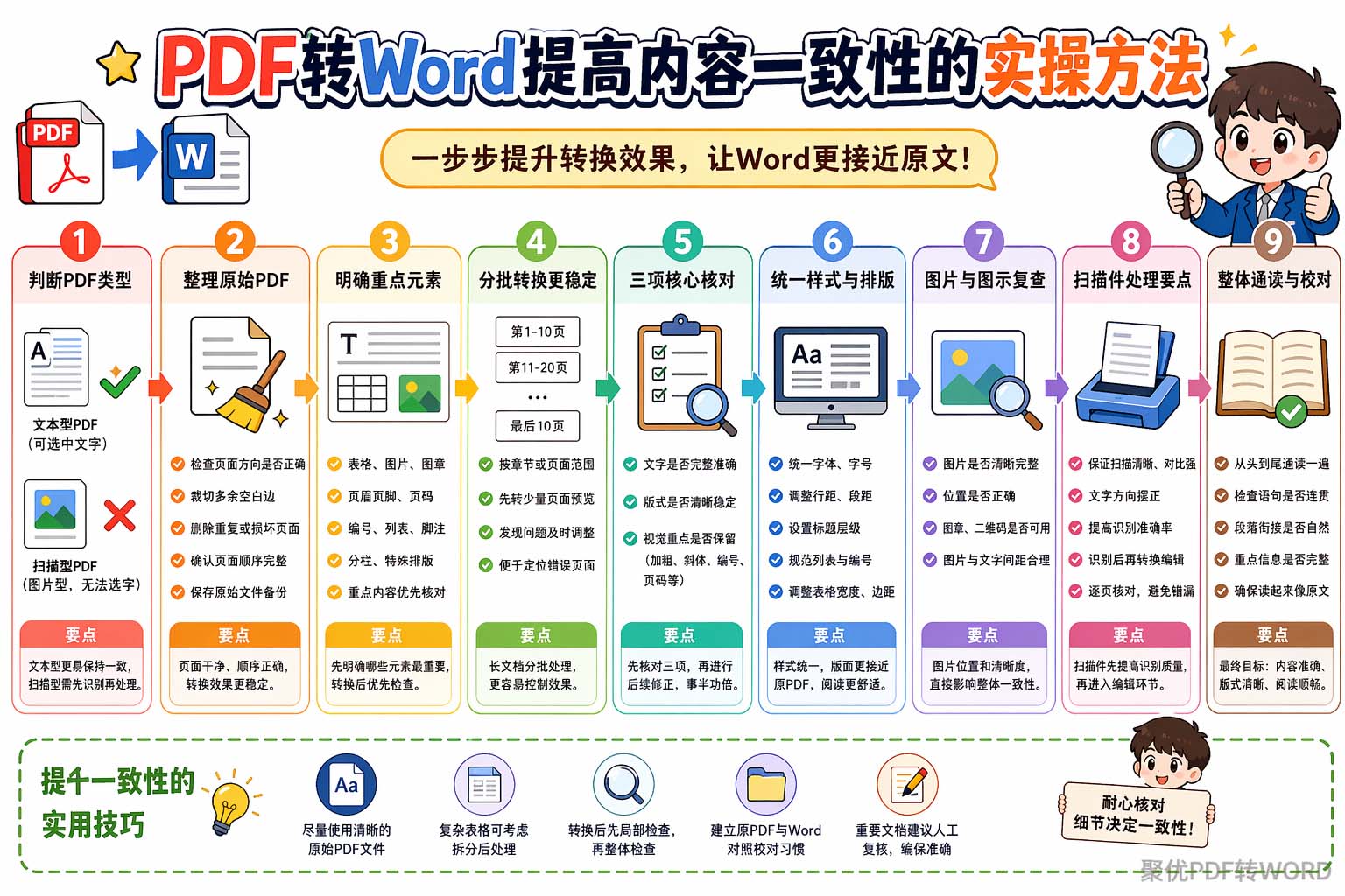 PDF转Word提高内容一致性的实操方法